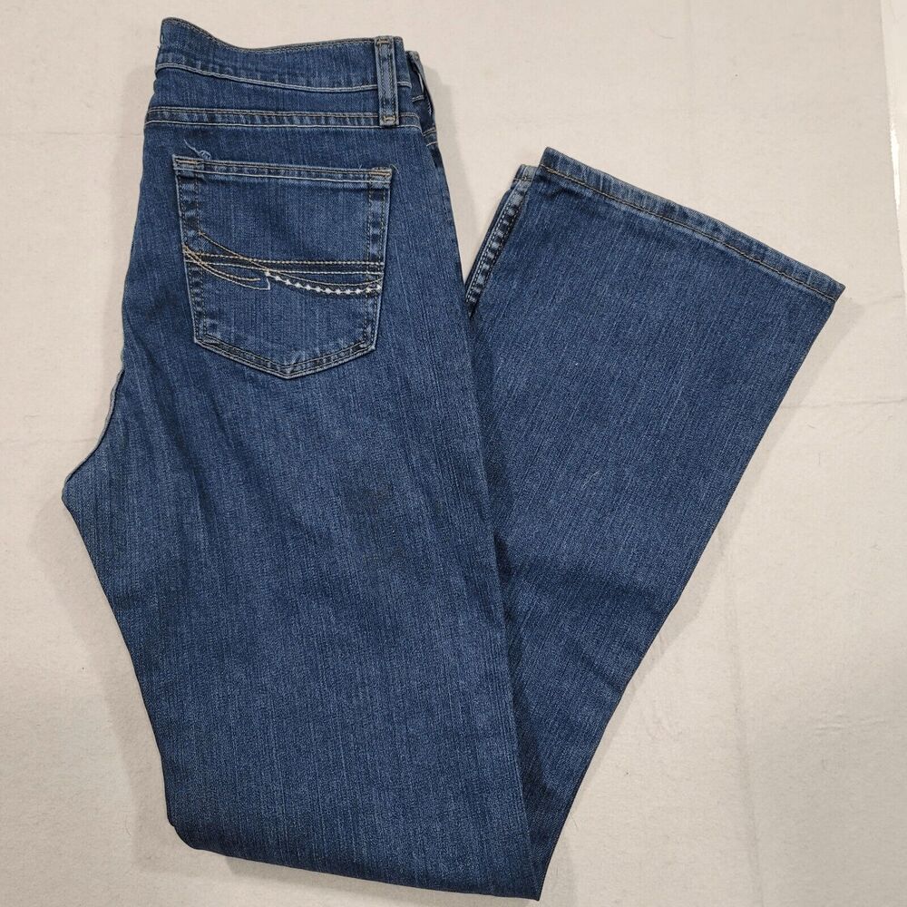 Wrangler 8x32 Regular Straight As Real Women's Medium Wash Denim Blue Jeans Zip